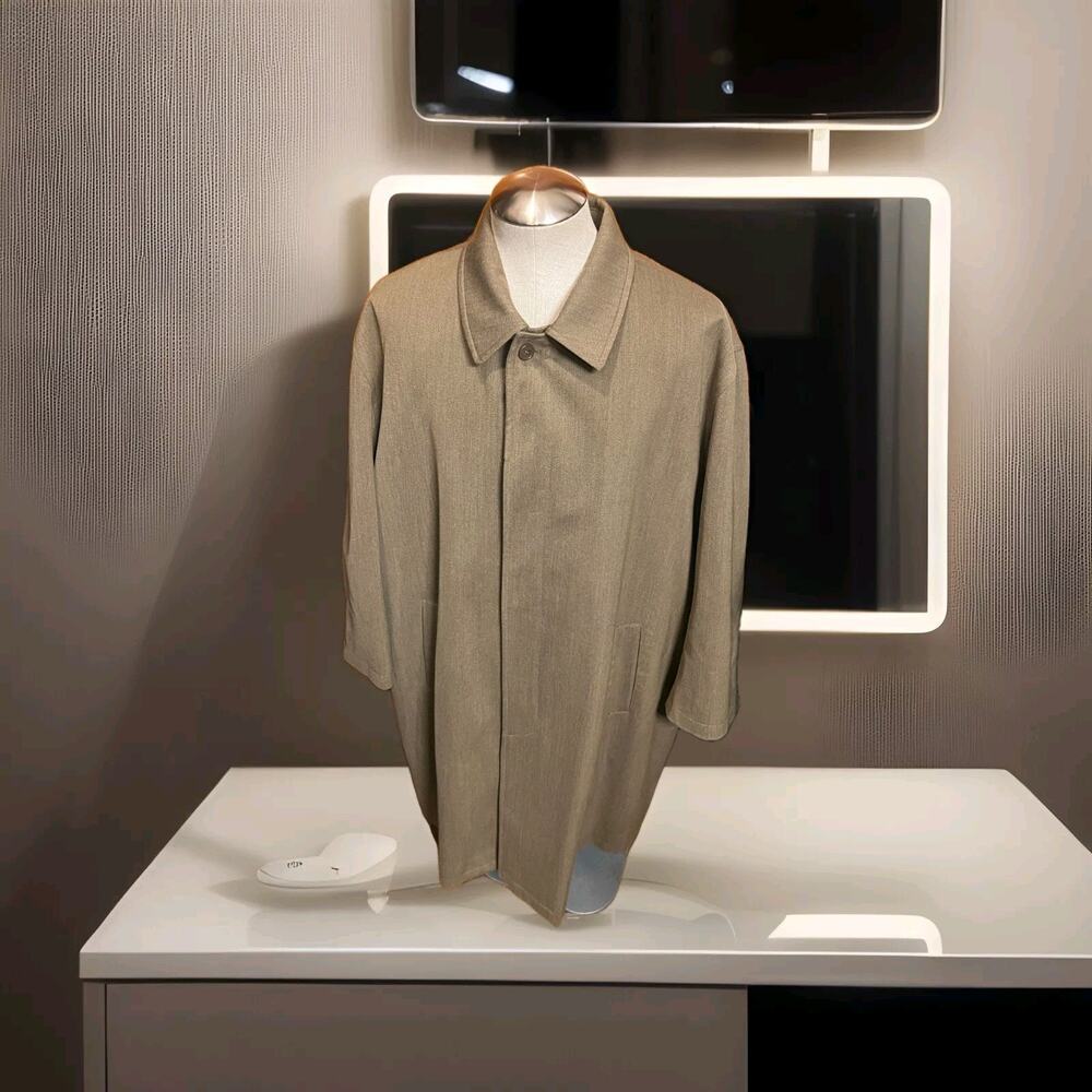 Movimento 4 Buttons 100% Wool Coat Made In Italy Size 50 Olive Green